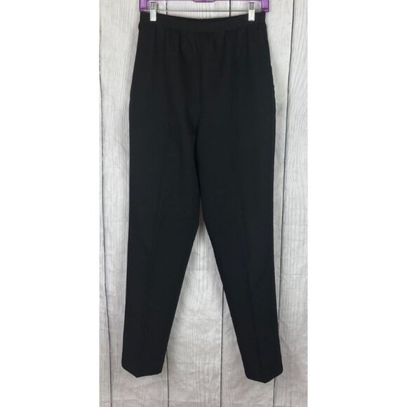 T. Marie Sissies Size 10 Black Elastic Waist Pants with Front Pockets Vintage - Picture 1 of 9